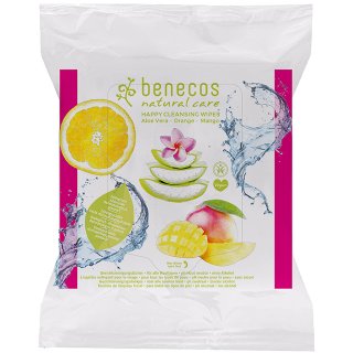 benecos happy cleansing wipes natural facial cleanser