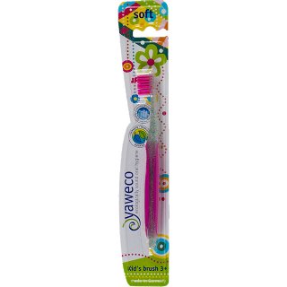 yaweco childrens toothbrush soft pink