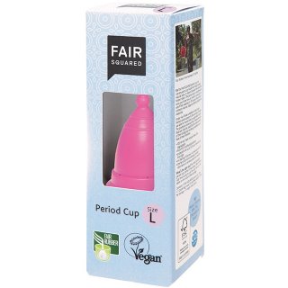 fair squared pink period cup menstrual cup feminine hygiene size l