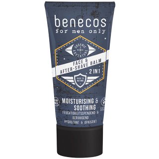 benecos for men 2 in 1 face and aftershave balm organic
