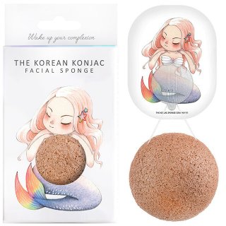 the konjac sponge co mermaid rich pink clay sponge