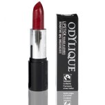 odylique natural lipstick cherry red fair trade red lipstick