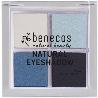 benecos true blue eyeshadow quattro blue eyeshadow