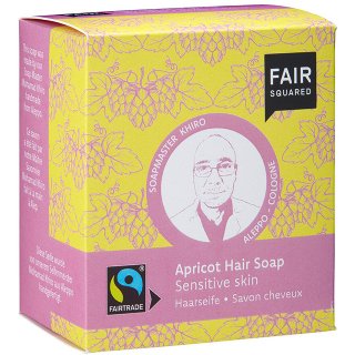 fair squared apricot hair soap sensitive scalp vegan