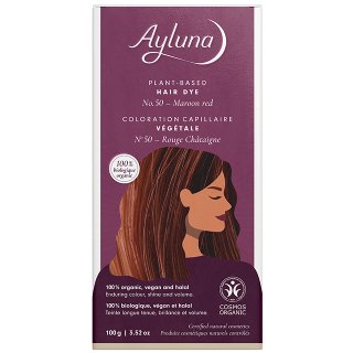 ayluna plant based hair dye maroon red organic natural