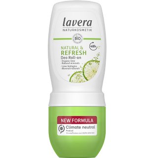lavera natural refresh deo roll on lime organic deodorant