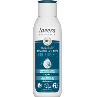 lavera basis sensitive rich body lotion dry skin organic