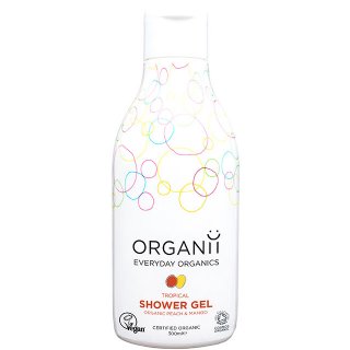 organii tropical shower gel peach mango organic shower gel