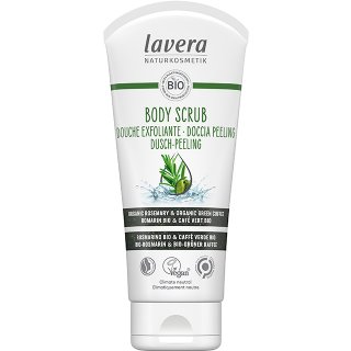 lavera organic body scrub rosemary and coffee bean