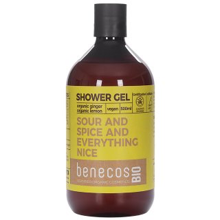 benecos bio ginger and lemon shower gel organic body wash