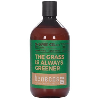 benecos bio 2in1 hemp body hair shower gel organic vegan