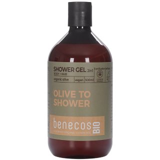 benecos bio 2in1 olive body hair shower gel hair body wash