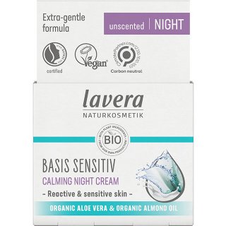 lavera basis sensitive calming night cream fragrance free