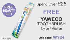 All Natural Me Spend Over £25 and get a Free YAWECO Eco Toothbrush. Use Code WY24 at checkout