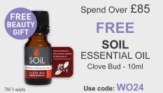 All Natural Me Spend Over £85 and Get a Free SOIL Essential Oil. Use Code WO24 at checkout