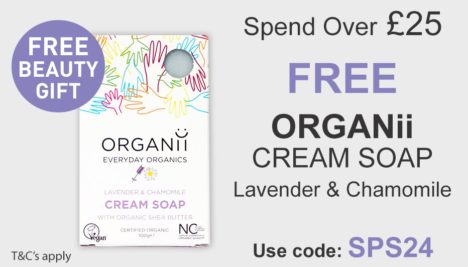 All Natural Me Spend Over 25 and get a Free ORGANii Cream Soap! Use Code SPS24 at checkout