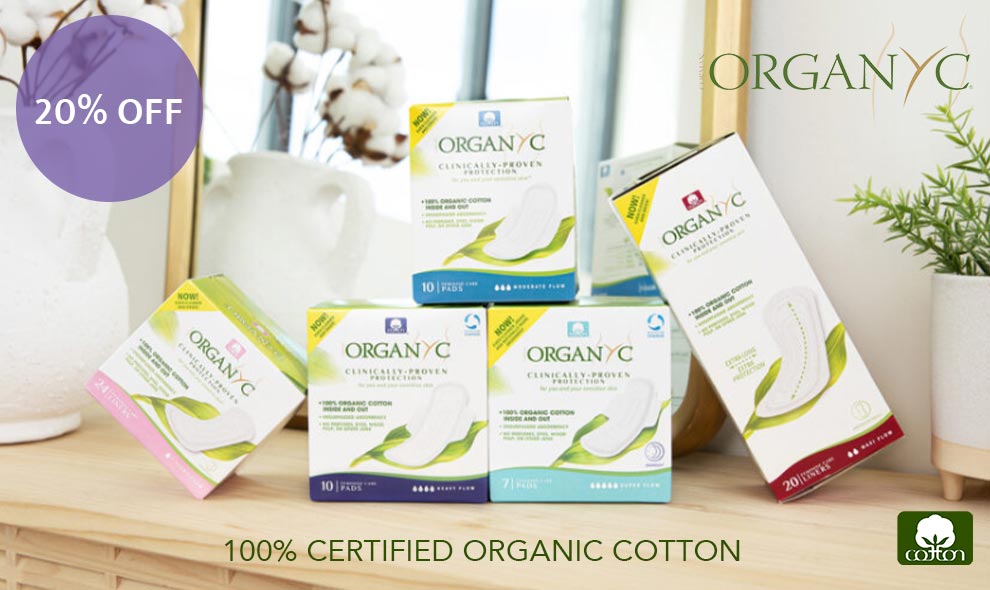 ORGANYC Special Offer 20%OFF Organic Sanitary Pads