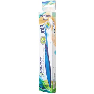 yaweco biobased toothbrush nylon medium reusable toothbrushes