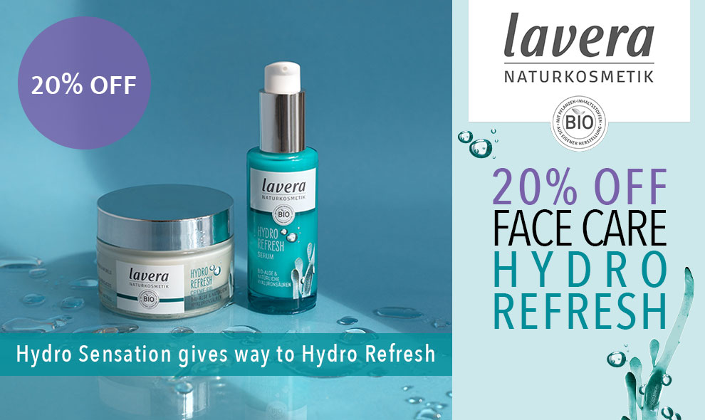 Save 20% On Lavera Hydro Refresh Hydrating Facial Care at All Natural Me 
