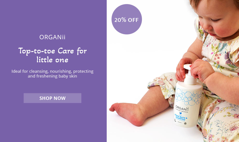 Save 20% On Organii Baby Range at All Natural Me