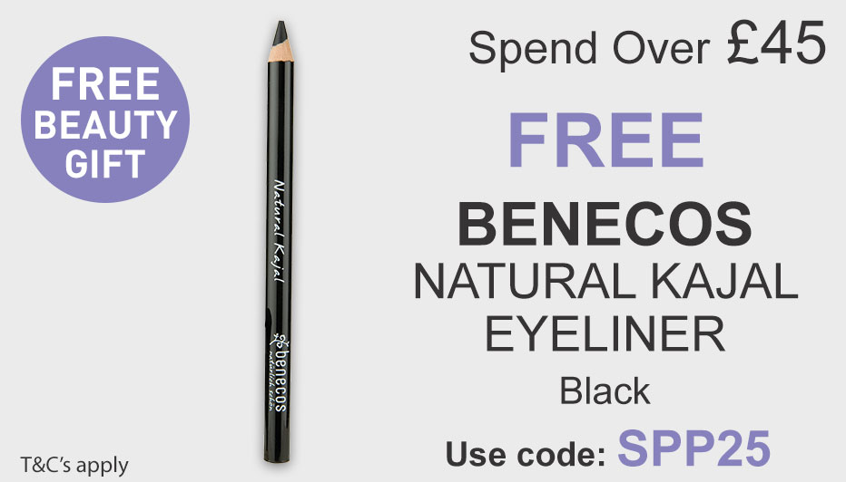 All Natural Me Spend Over 45 and Get a Free Benecos Natural Kajal Eyeliner. Use code SPP25 at checkout.