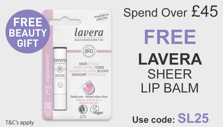 All Natural Me Spend Over 45 and Get a Free Lavera Sheer Lip Balm. Use code SL25 at checkout.