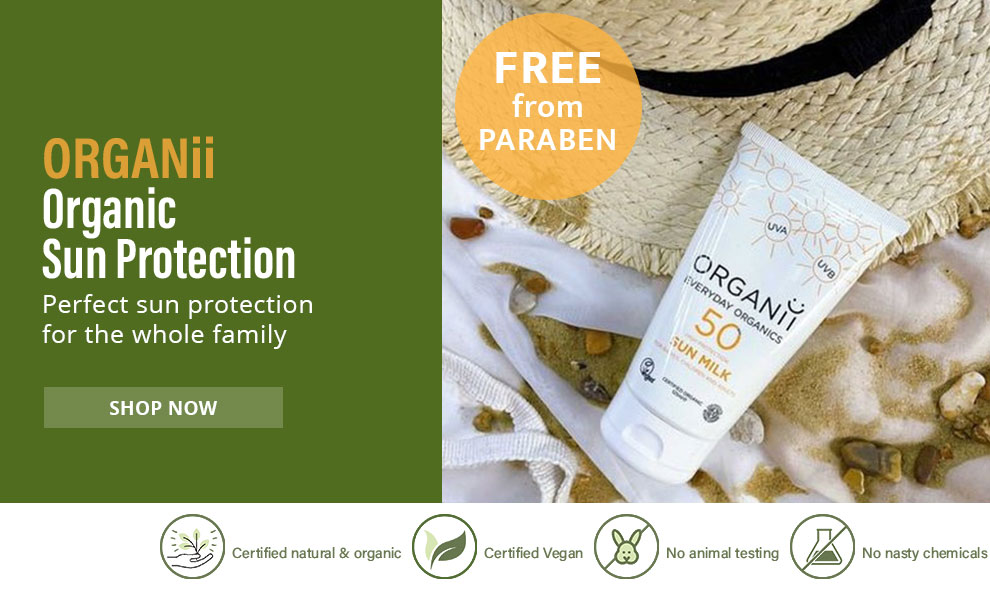 ORGANii Organic Sun Protection for the whole family.