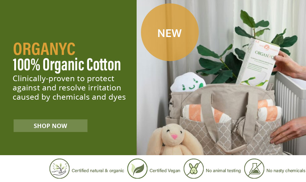 ORGANYC NEW 100% Organic Cotton Nappy Liners and Home Maternity Pads for new mum!