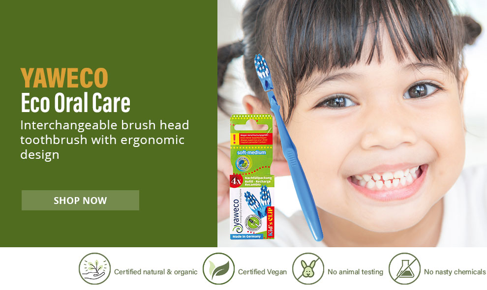 Yaweco Ecologically Sound Oral Hygiene - Interchangeable toothbrush heads!