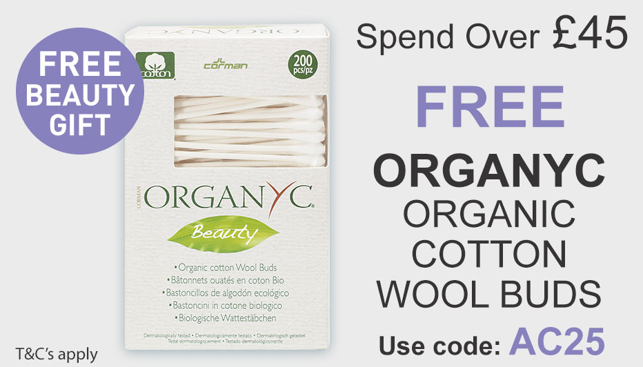 All Natural Me Spend Over £45 and Get a Free ORGANYC organic cotton wool buds, use code AC25 at checkout.