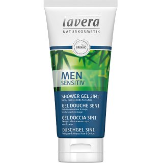 lavera men sensitive shower gel 3 in 1 organic shower gel all natural